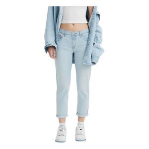 Levi's Boyfriend Jeans Blue Light Indigo Mid-Rise Stretch 5 Pocket 27